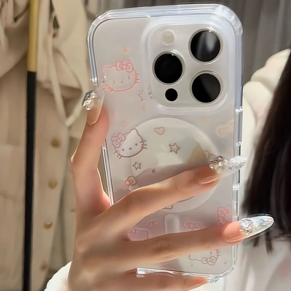 Mobile Tech Accessories - Creatieve Luxe Cartoon Schattige Kat Magnetische